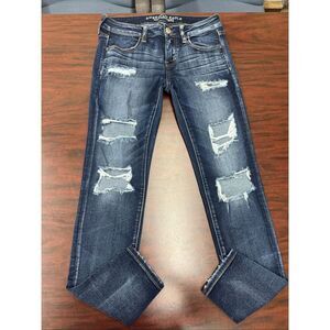 American Eagle Super Stretch AEO Denim X Super Low Jegging Size 6